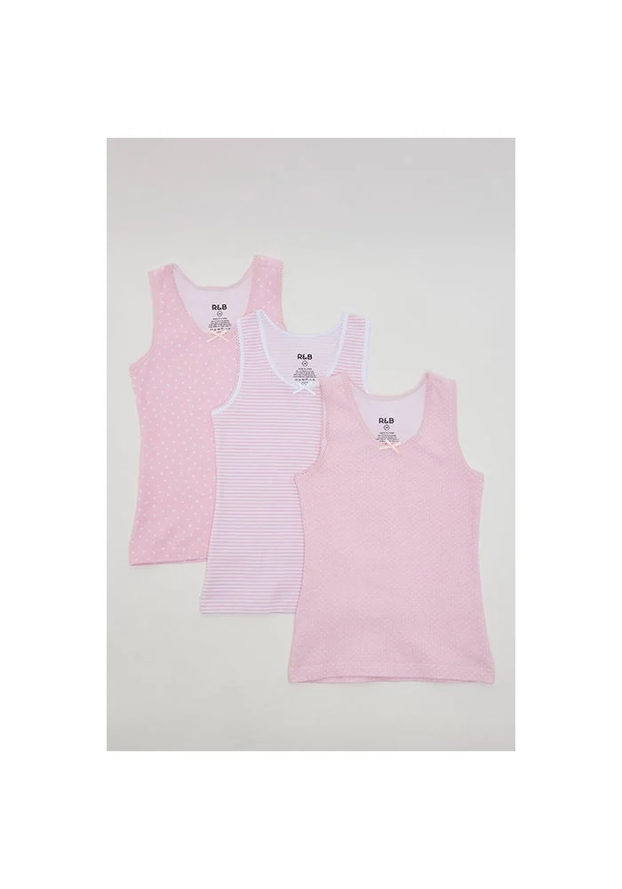 R&b 3 Pack Printed Sleeveless Camisoles