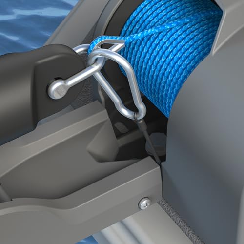 Trac Outdoors Deckboat 40 AutoDeploy-G3 Electric Anchor Winch - Anchors Up to 40 lb. - Includes 100-feet of Pre-Wound Anchor Rope with Use (69005), Gray - Image 3