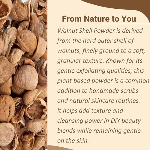 minature Natural Walnut Shell Powder with Resealable Zip Lock Pack No Silica and Any Artificial Additives for Homemade Natural Scrub 227g 12lbs 8ozpackaging may vary - Image 5