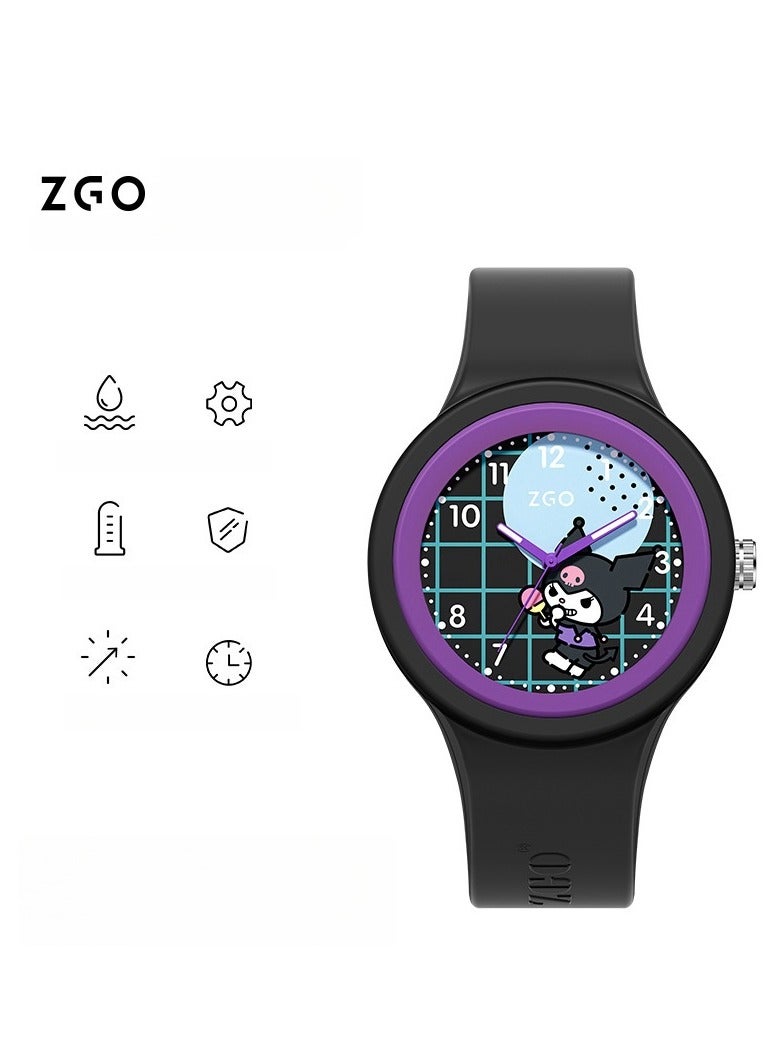 ZGO ساعة هدية بدء المدرسة للأطفال، ساعة بأسلوب الطلاب، ساعة سيليكون كرتونية جميلة - Image 1