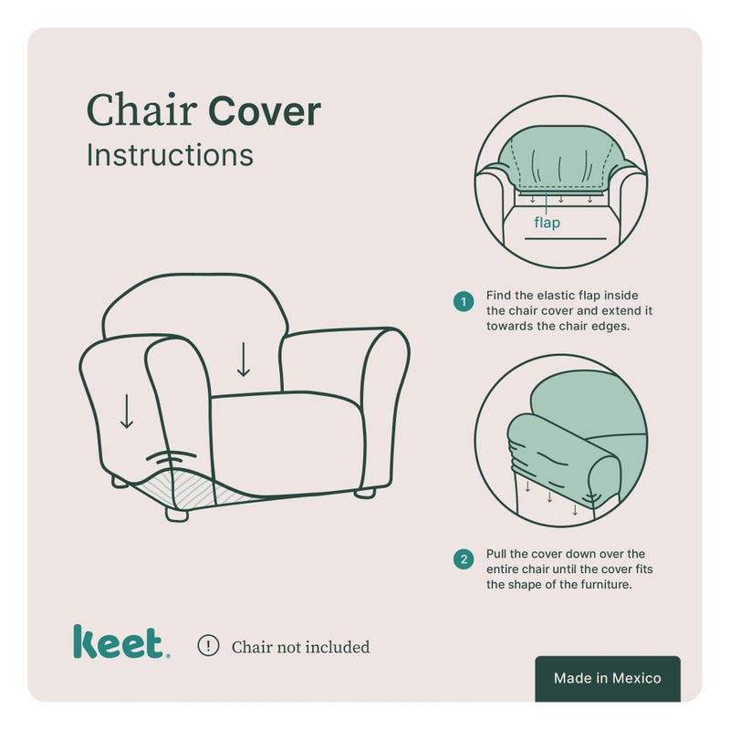 Keet Roundy Chair Slipcover for Kids Chairs â€“ Soft Minky Polyester Replacement Cover, Fits Keet Roundy & Rocking Chairs, Durable & Machine Washable, Easy to Install, Ideal for Ages 2â€“5, Playroom & Bedroom. - Image 4