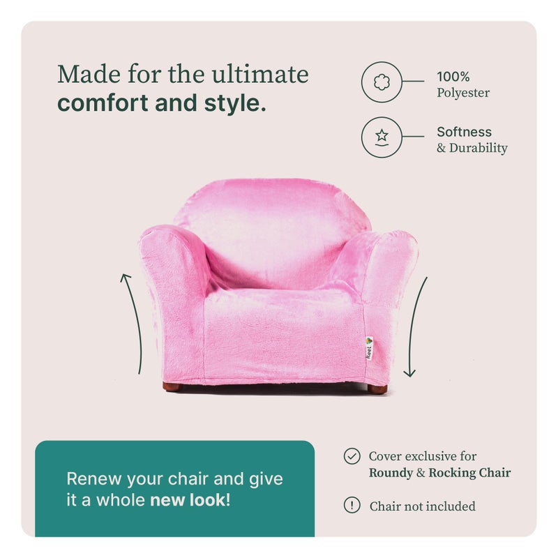 Keet Roundy Chair Slipcover for Kids Chairs â€“ Soft Minky Polyester Replacement Cover, Fits Keet Roundy & Rocking Chairs, Durable & Machine Washable, Easy to Install, Ideal for Ages 2â€“5, Playroom & Bedroom. - Image 2