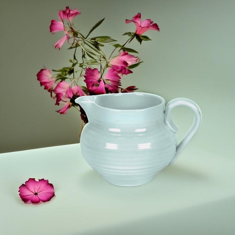 Portmeirion Sophie Conran Celadon Cream Jug | 10 Oz Small Creamer Pitcher for Coffee and Milk | Made from Fine Porcelain | Dishwasher and Microwave Safe - Image 3