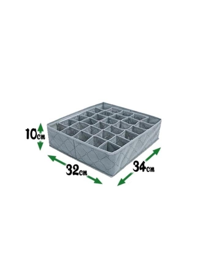 Generic Foldable Undergarments And Socks Storage Box One Size Grey，for Socks and Lingerie Dark Grey Cube Storage Bins for Closet and Dresser Organization  - Image 3