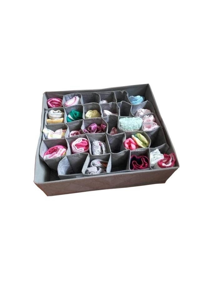Generic Foldable Undergarments And Socks Storage Box One Size Grey，for Socks and Lingerie Dark Grey Cube Storage Bins for Closet and Dresser Organization  - Image 5