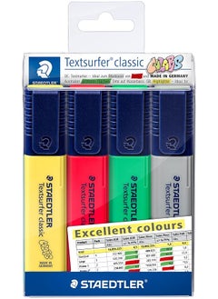 ستدلر 364Cwp4 X Textsurfer Highlighter Classic Excellent Colors Pack Of 4  - Image 1