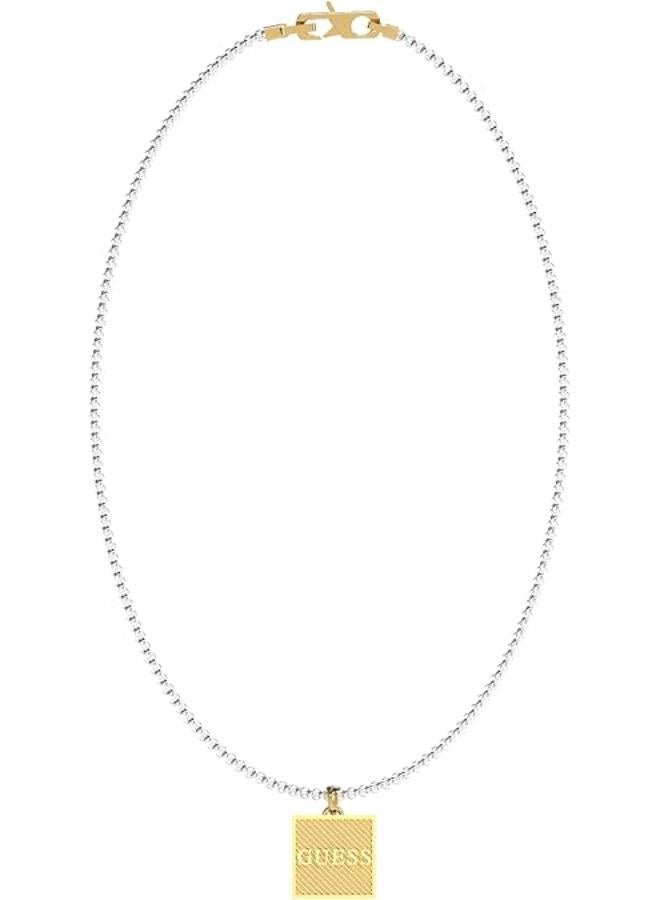 GUESS Squared Logo Necklace 