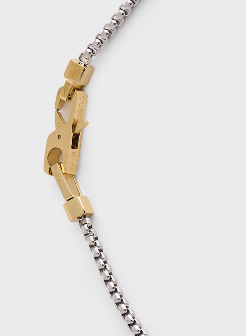 GUESS Squared Logo Necklace  - Image 3