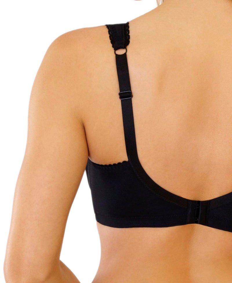 Rosme Womens Wireless Bra, Collection Galla, Black, Size 36DDD - Image 4