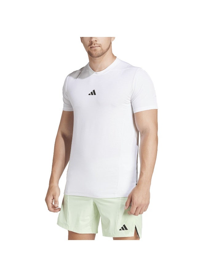 Adidas D4T Tee White Training T-Shirts For Men XS - Image 3