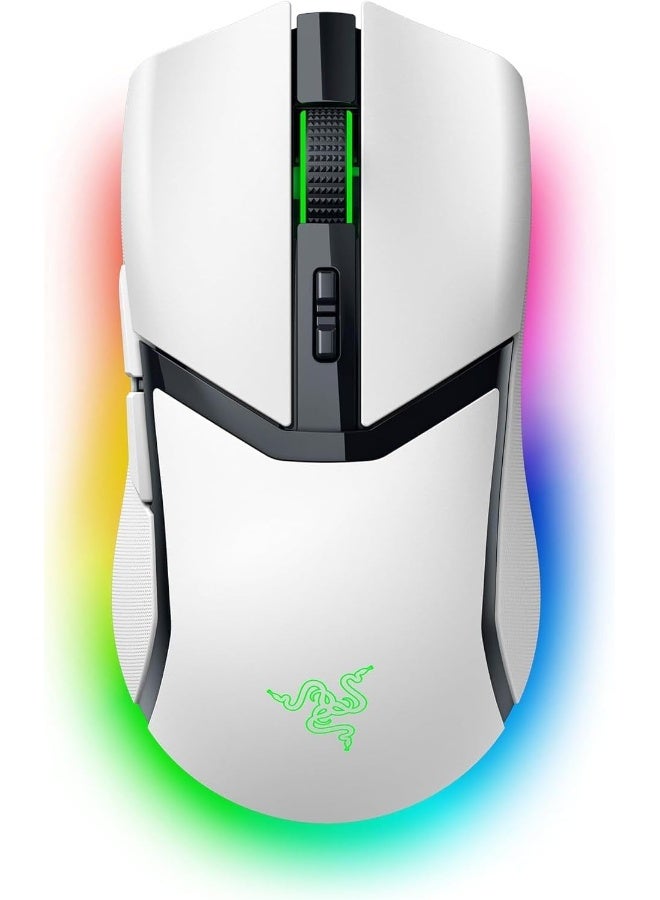 Razer Cobra Pro Wireless Gaming Mouse: 10 Customizable Controls, Chroma RGB Lighting, 30K Optical Sensor, Gen-3 Optical Switches, 2.4GHz, Bluetooth, USB Type C, Up to 170 Hr Battery - White I RZ01-04660200-R3G1 - Image 1