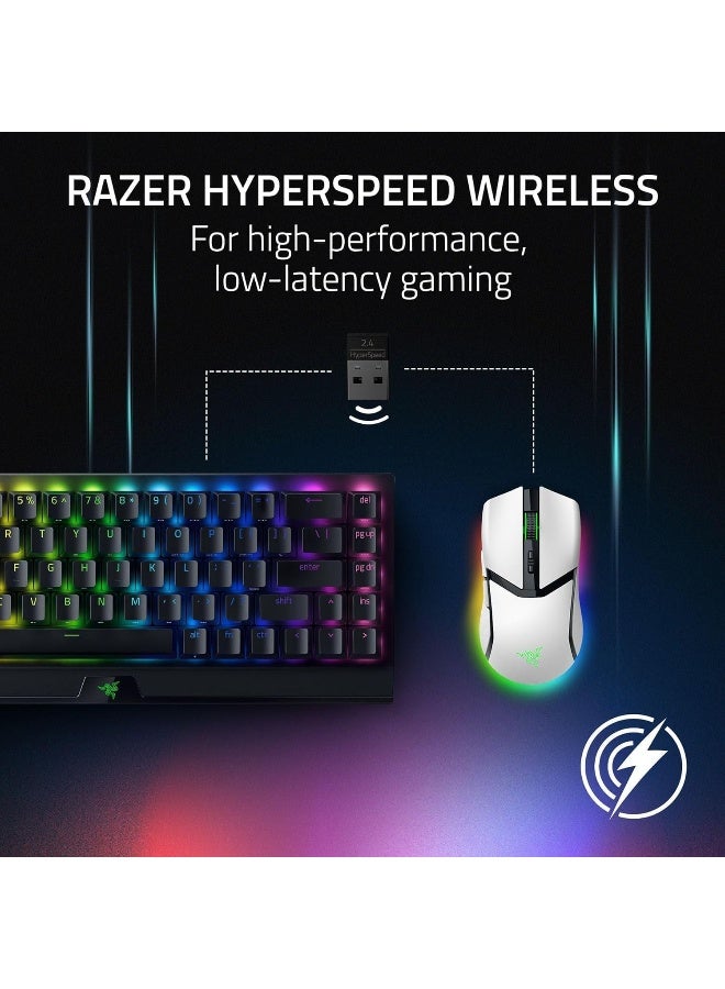 Razer Cobra Pro Wireless Gaming Mouse: 10 Customizable Controls, Chroma RGB Lighting, 30K Optical Sensor, Gen-3 Optical Switches, 2.4GHz, Bluetooth, USB Type C, Up to 170 Hr Battery - White I RZ01-04660200-R3G1 - Image 5