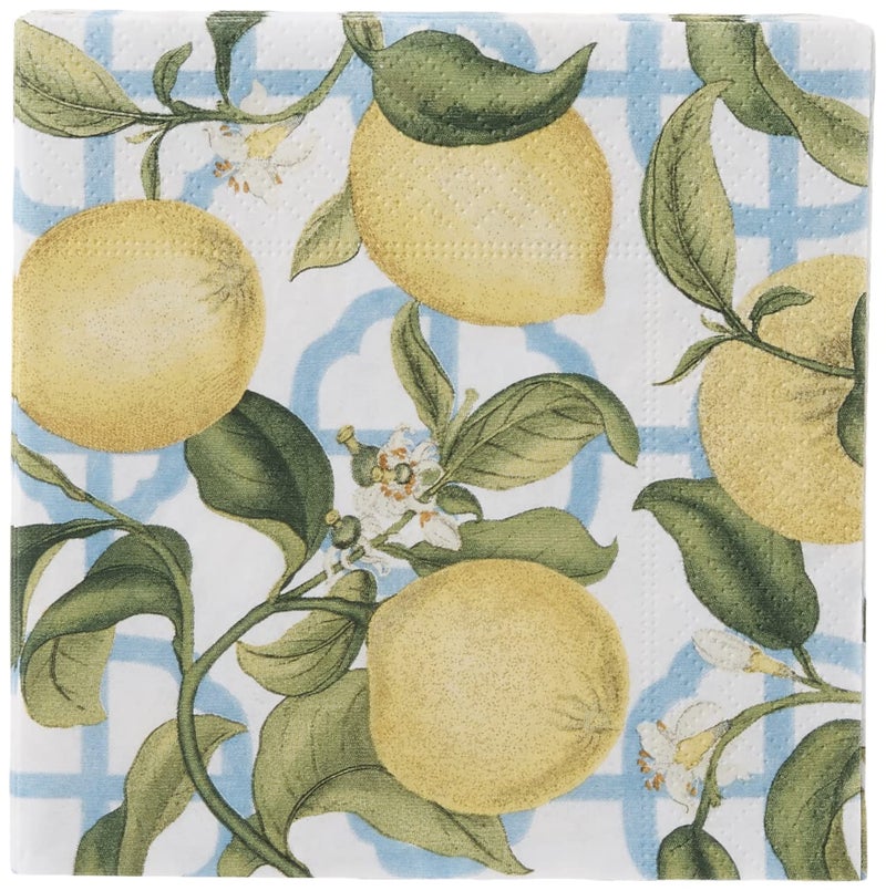 Entertaining with Caspari Seville Cocktail Napkins Ivory Box of 40