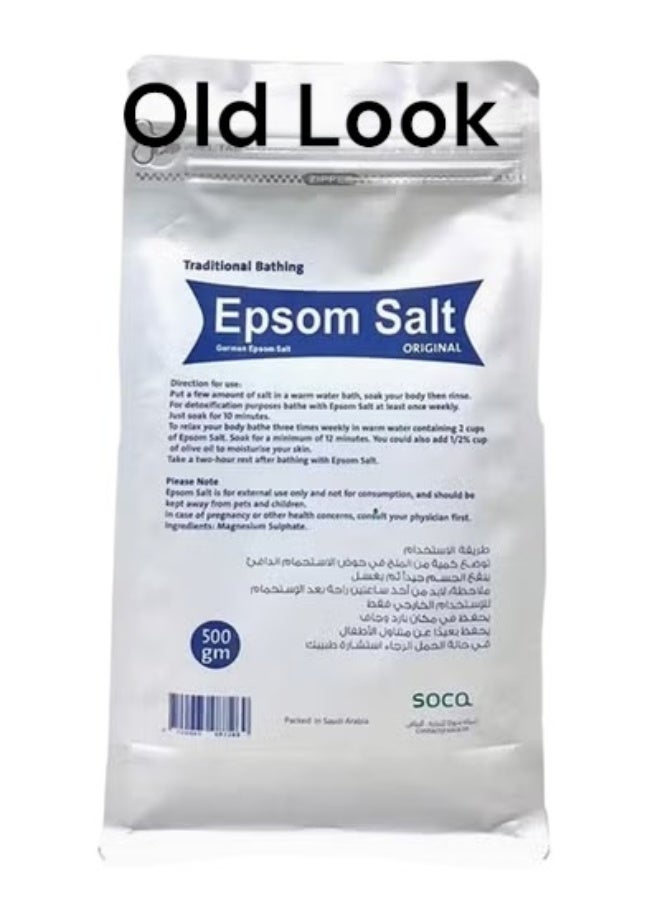 SOCA Epsom Salt Traditional Bathing Original 500gm - Image 2