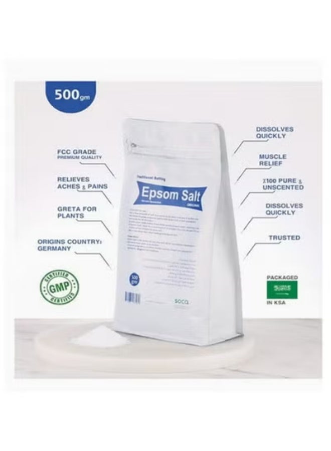 SOCA Epsom Salt Traditional Bathing Original 500gm - Image 5