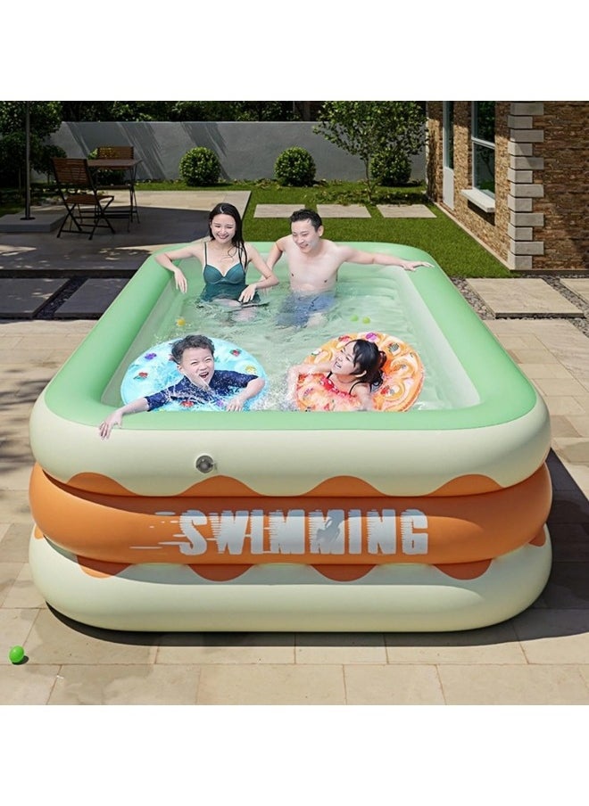 GGEROU Inflatable Swimming Pool,Family Sized Inflatable Pool, Easy Setup Inflatable Pool,Inflatable Castle Water Park,Summer Water Party (2.1Meters)  - Image 3