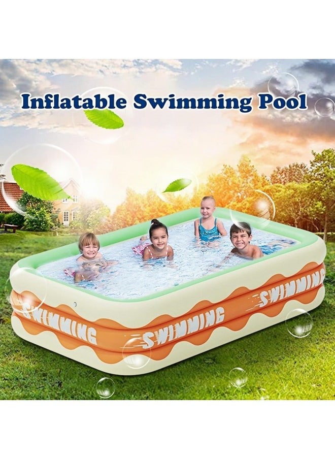 GGEROU Inflatable Swimming Pool,Family Sized Inflatable Pool, Easy Setup Inflatable Pool,Inflatable Castle Water Park,Summer Water Party (2.1Meters)  - Image 5