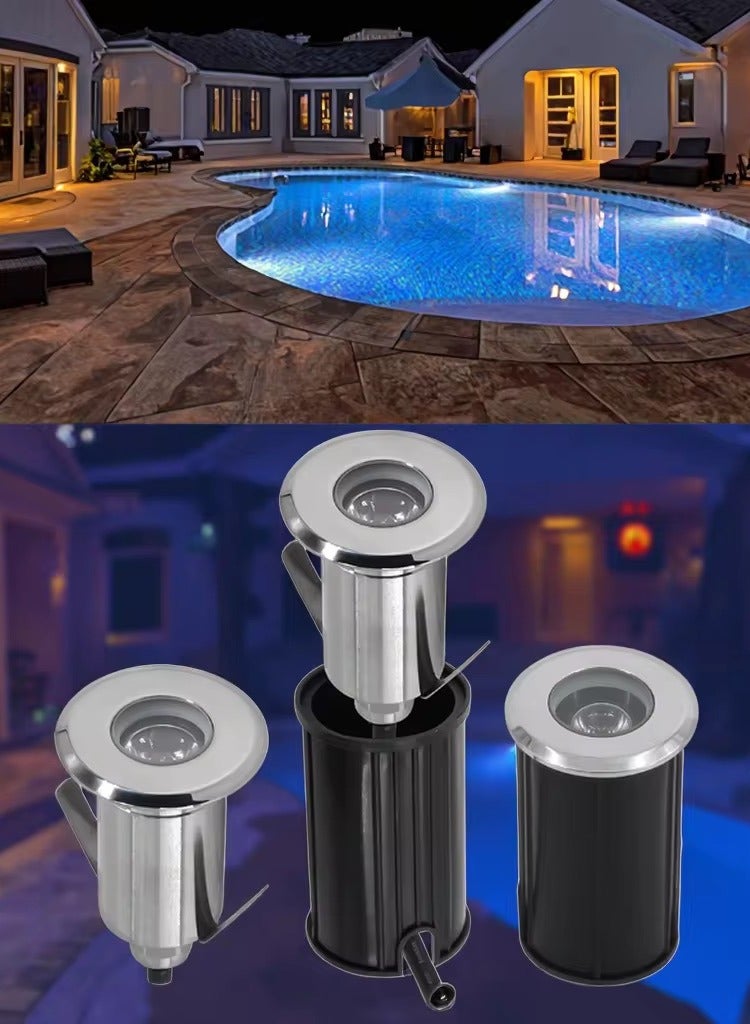 NERFA LED In-Ground Light 1.5W, 4cm, Warm Yellow 3000K, Waterproof IP65 - Image 1