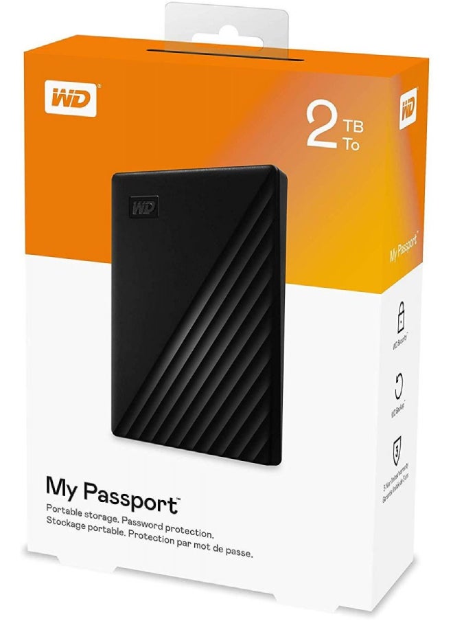 wdd 2TB My Passport External Portable Hard Disk Drive USB 3.0 - WDBYVG0020BBK 2 TB  - Image 1