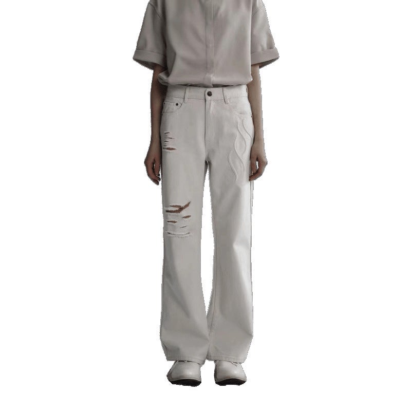 Unisex Classic Denim Jeans Loose Fit Daily Outdoor Wear - Image 5