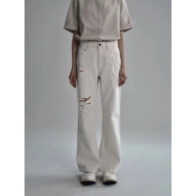 Unisex Classic Denim Jeans Loose Fit Daily Outdoor Wear - Image 1