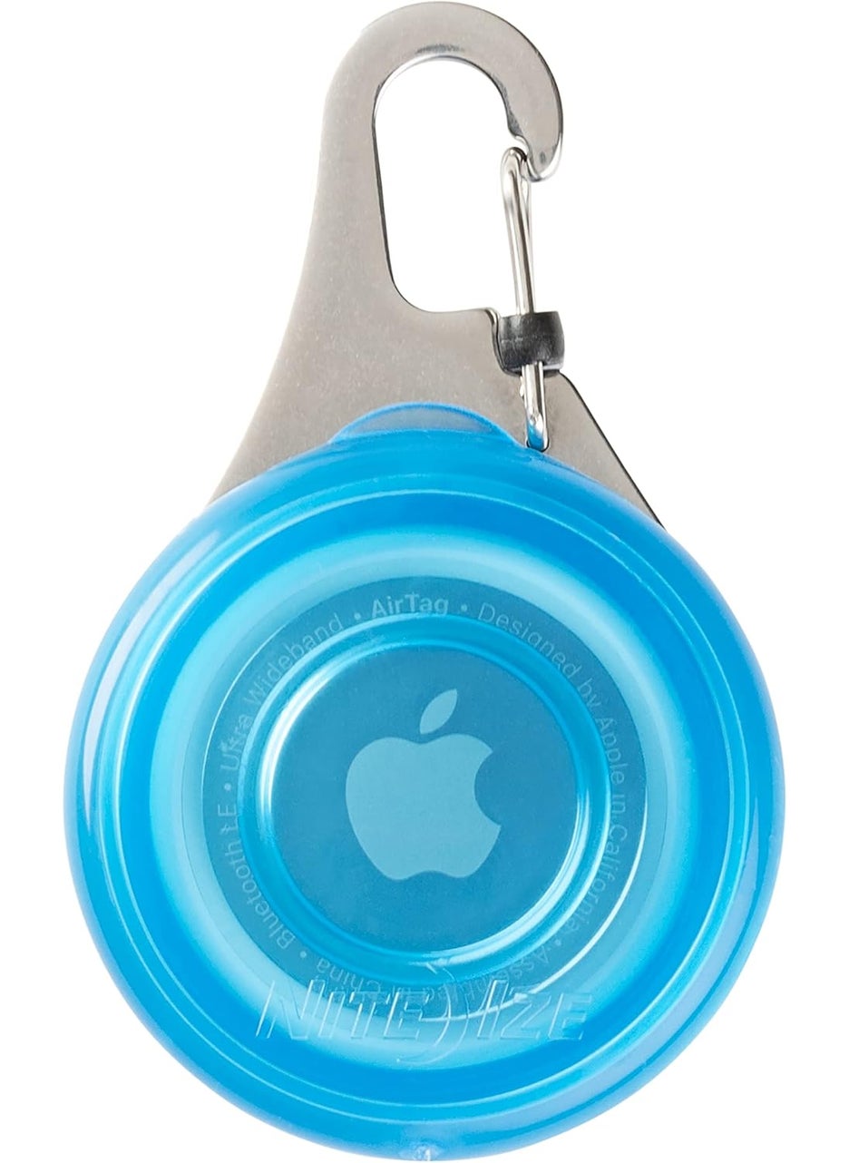 NiteIze - Nite IZE Wearabout Clippable Tracker Holder Apple AirTag Holder with Locking Carabiner Locate Keys Luggage and More Blue - Image 1