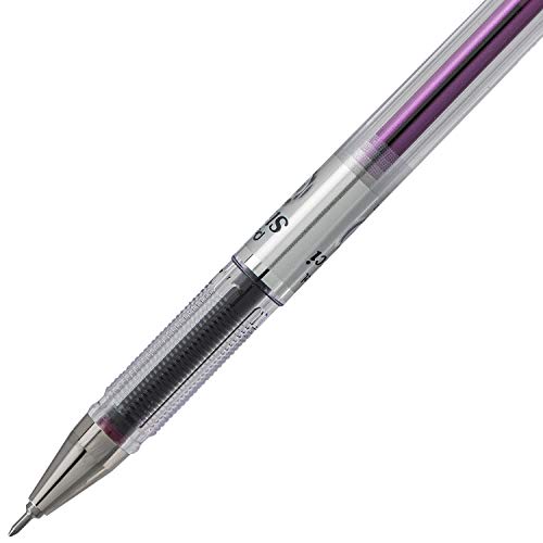 Pentel Arts Slicci 0.25 mm Extra Fine Gel Pen, Violet Ink, Box of 12 (BG202-V) - Image 5