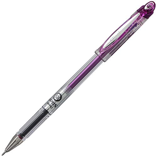 Pentel Arts Slicci 0.25 mm Extra Fine Gel Pen, Violet Ink, Box of 12 (BG202-V) - Image 3