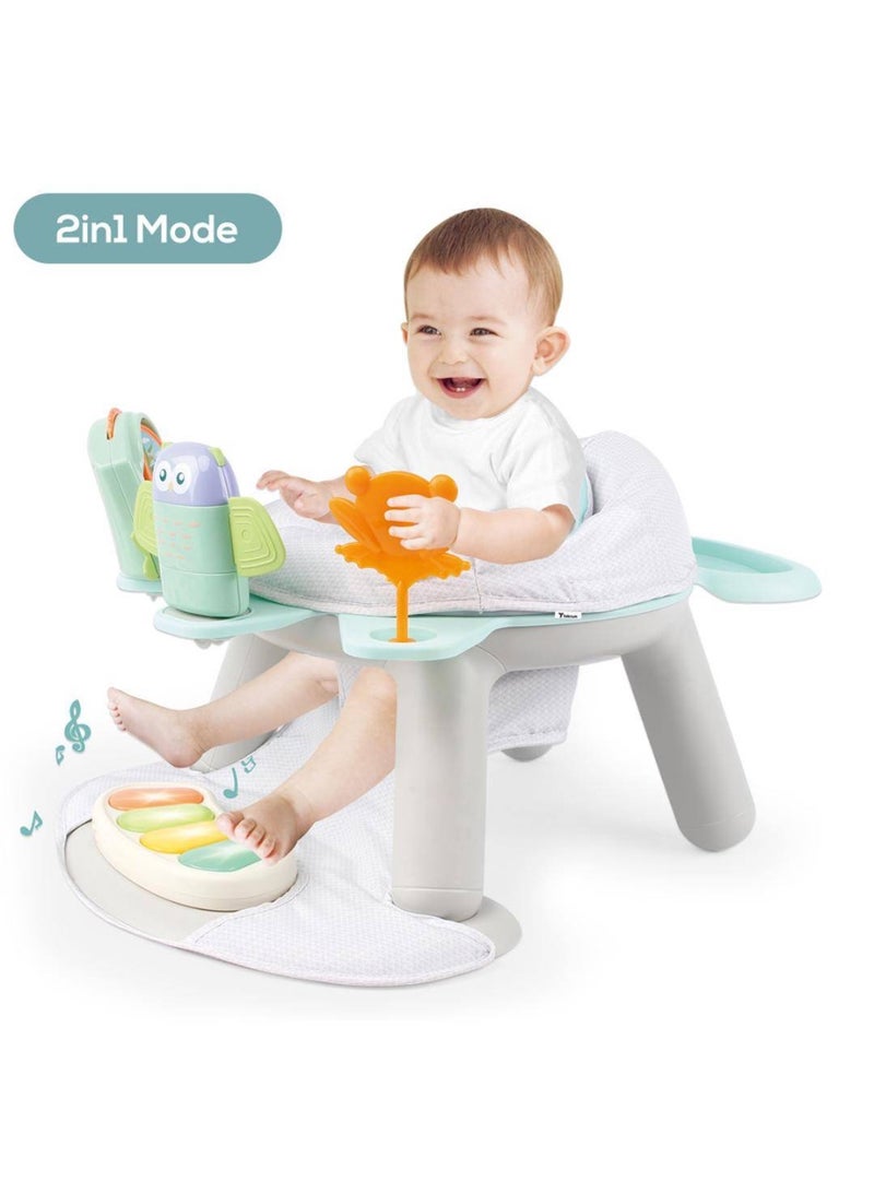 Factory Price 2 in 1 Baby Feeding Seat with Piano Activity Table – Multifunctional Safety Booster Chair for 6–36 Months - Image 2