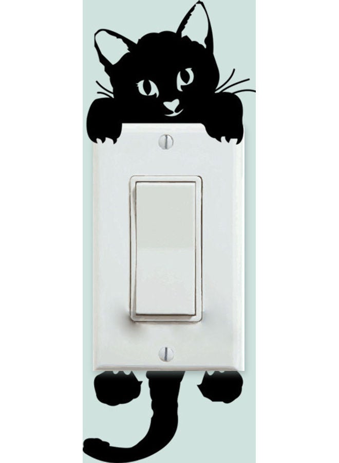 NIBEMINENT Kitten Switch Sticker On-Off Cat Black 20 x 10 1cm - Image 1