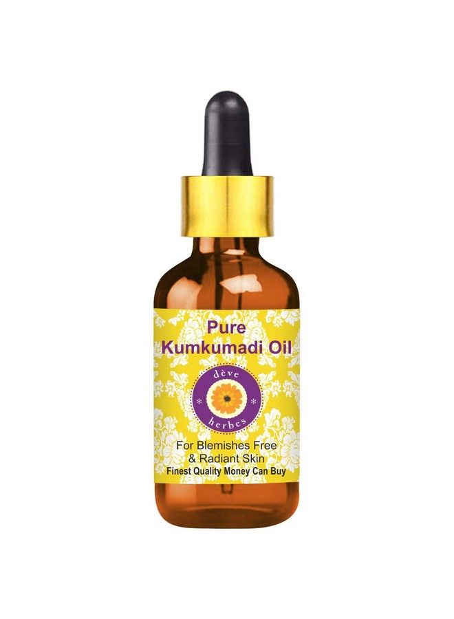 Deve Herbes Pure Kumkumadi Oil For Blemishes Free And Radiant Skin With Glass Dropper Natural Therapeutic Grade 30Ml - Image 2