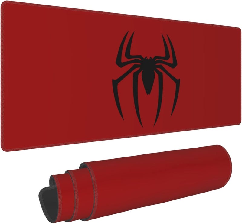 Keebik Gaming Mouse Pad, Spider Red Pattern Mouse Pad Large Extended Computer Mouse Mat Keyboard Full Desk Mousepad for Gaming, Office, Home 11.8x31.5Inch - Image 1