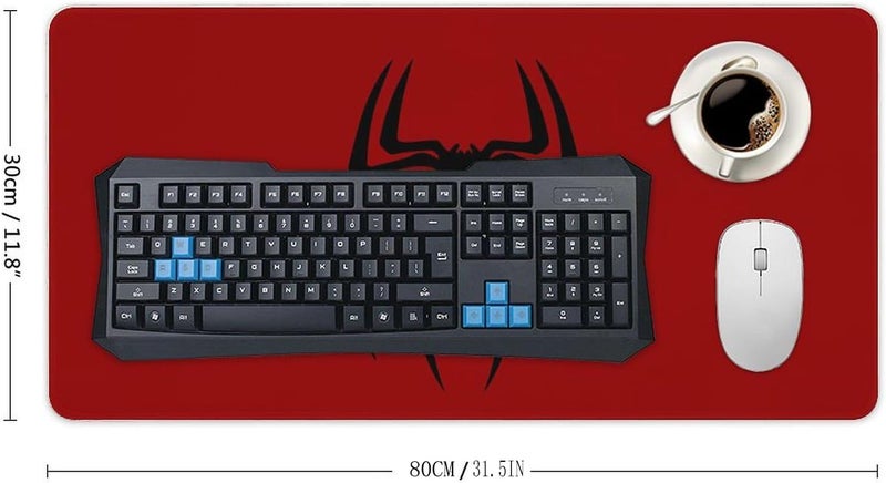 Keebik Gaming Mouse Pad, Spider Red Pattern Mouse Pad Large Extended Computer Mouse Mat Keyboard Full Desk Mousepad for Gaming, Office, Home 11.8x31.5Inch - Image 2