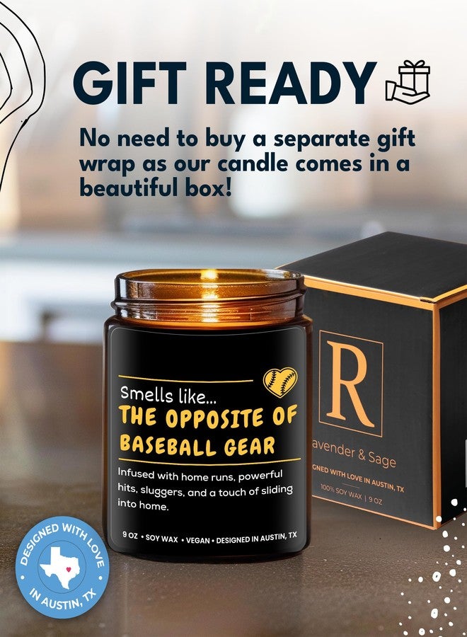 Rosa Vila Baseball Candle, Baseball Gifts for Sports Lovers & Teenagers, Sport Mom Gifts Ideas, Birthday Presents for Teens, Christmas, Gift-Ready - Image 4