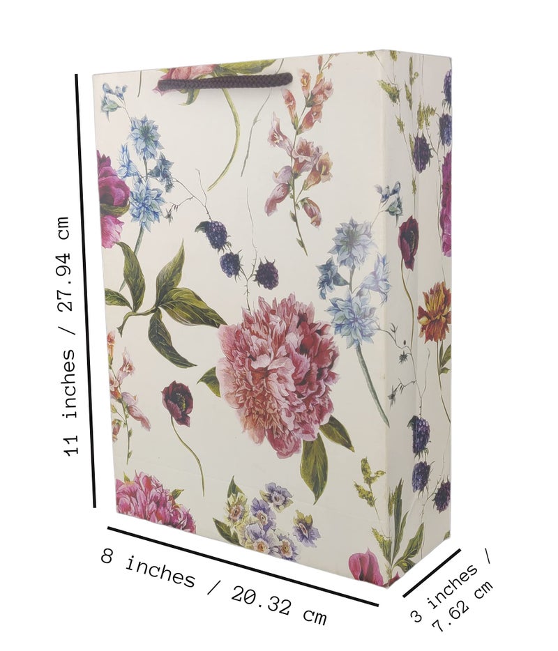 Arrow Paper Products Alekhya Design Paper Gift Bags for Return Gift, Small Presents, Weddings, Birthday, Holiday Presents, Multicolor(20.32 x 7.62 x 27.94 Cm, Pack of 10) - Image 4