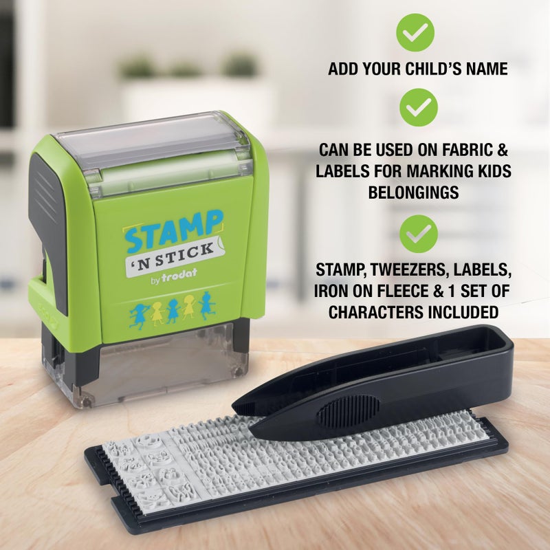 Trodat Stamp 'N Stick Clothes and Personal Belongings DIY Stamper, English Text with Special Characters â€“ 3 Lines â€“ Dermatologically Tested Ink, Dishwasher and Washing Machine Safe Ink - Image 3