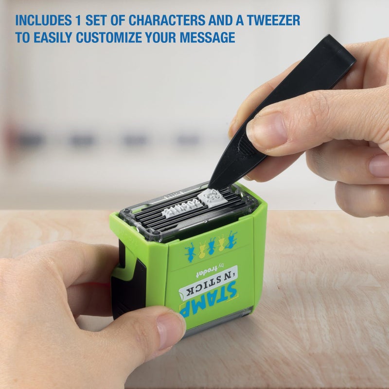 Trodat Stamp 'N Stick Clothes and Personal Belongings DIY Stamper, English Text with Special Characters â€“ 3 Lines â€“ Dermatologically Tested Ink, Dishwasher and Washing Machine Safe Ink - Image 5