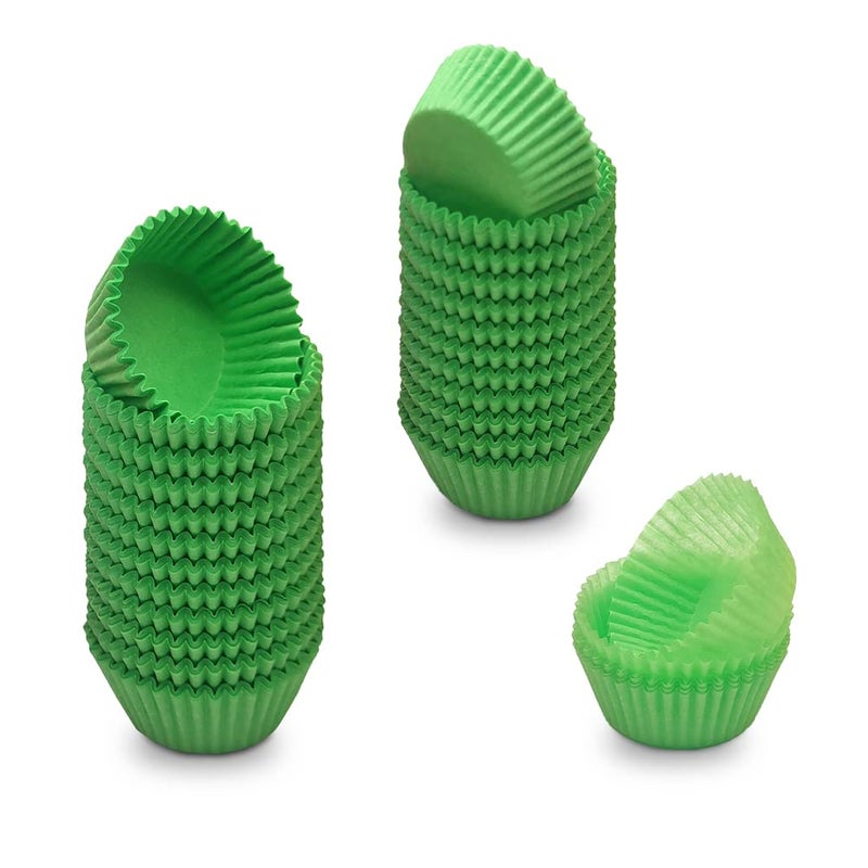 Mombake Green Mini Cupcake Liners Natural Greaseproof Paper Muffin Baking Cups 500Count