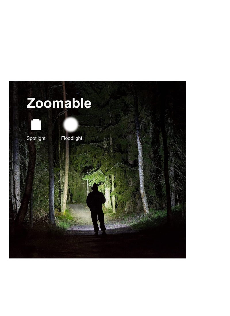 2 Pack USB Rechargeable Flashlight   Small  Bright LED Mini Flashlights, High Lumens, 4 Modes, Zoomable, The Size of Pocket Gifts for Kids - Image 2