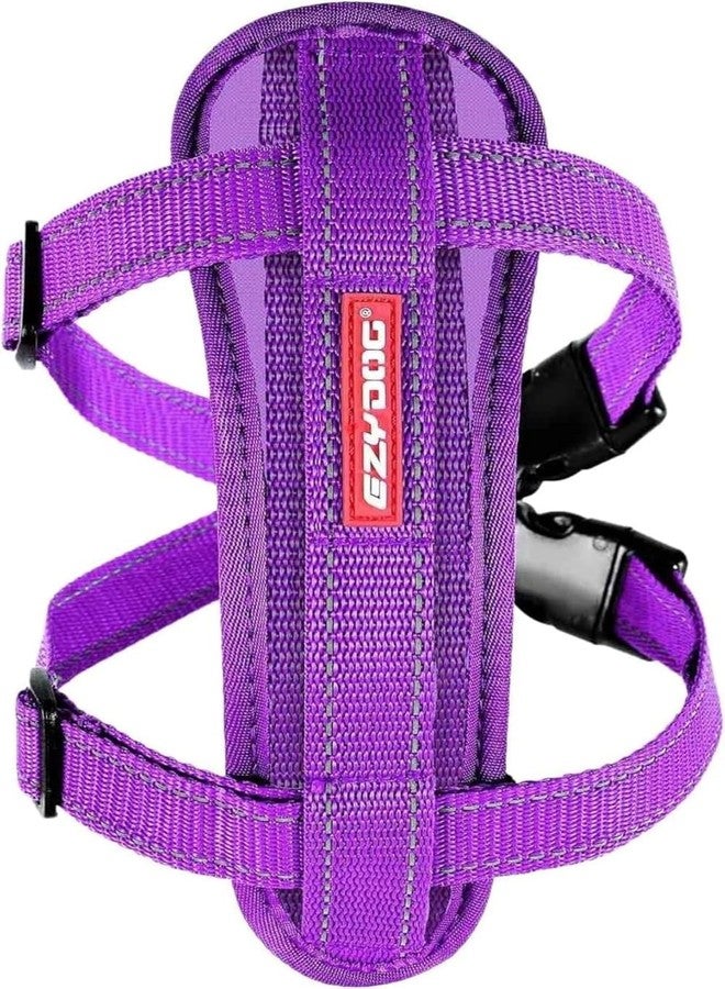 EzyDog Chest Plate No Pull Dog Harness - Escape Proof Harness with Reflective Stitching and Comfort Padding for Easy Walks, Training & Control - Car Restraint Included (X-Small, Purple) - Image 1