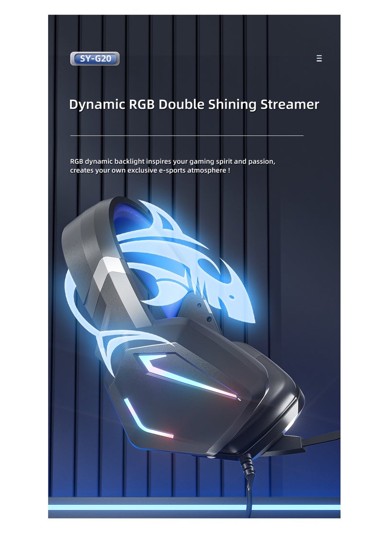 SOYTO Professional RGB Gaming Wired Headphones For PS4/PS5/XOne/XSeries/NSwitch/PC  - Image 4