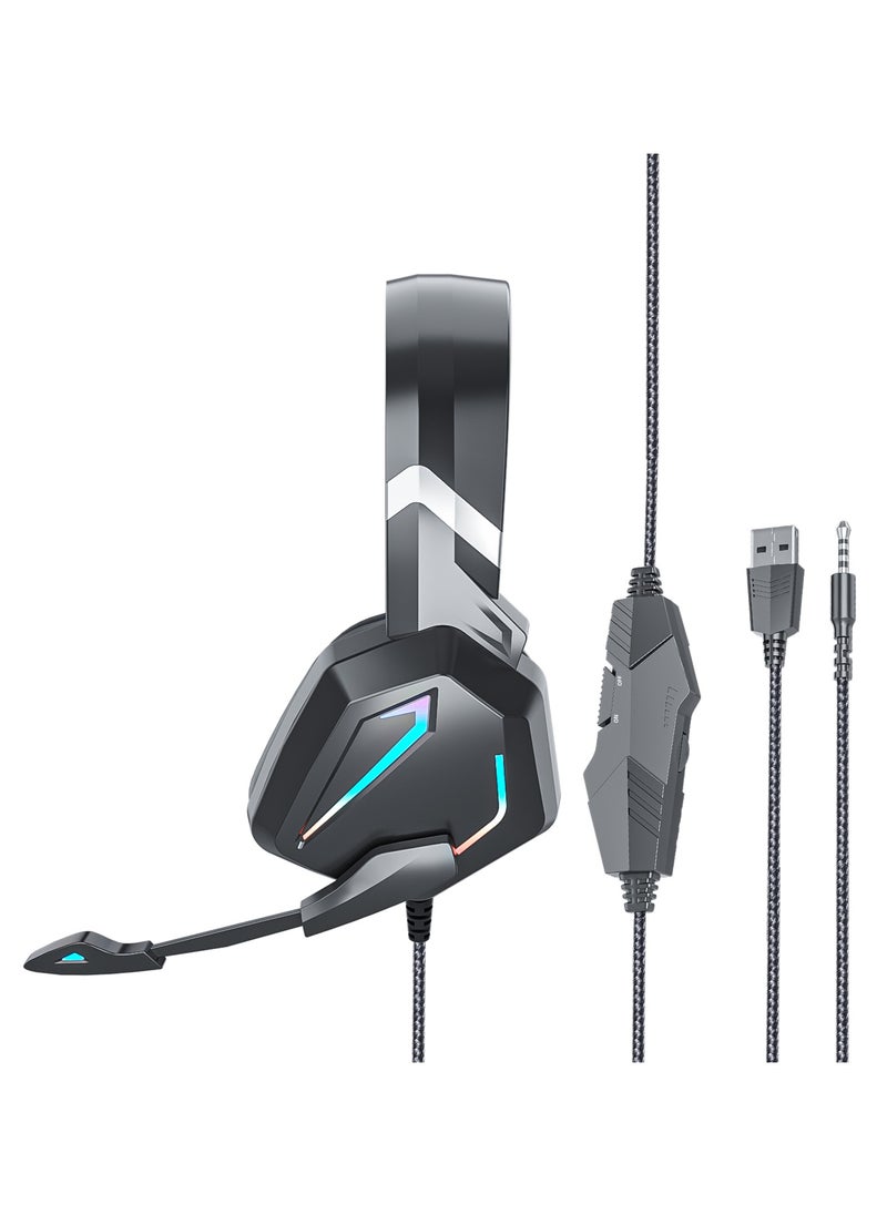 SOYTO Professional RGB Gaming Wired Headphones For PS4/PS5/XOne/XSeries/NSwitch/PC  - Image 1