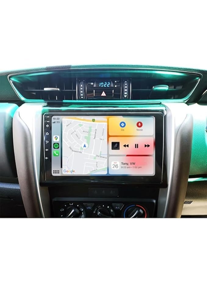 9-Inch Android Touch Screen Car Radio with Frame for Toyota Fortuner (2016 - 2024) | Wireless Apple CarPlay & Android Auto - 2 Years Warranty - Image 3