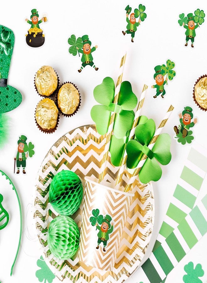 وولاين مجموعة ملصقات عيد القديس باتريك من والين، 1000 قطعة، بتصميمات كرتونية لشخصيات العفريت والبرسيم والنفل، ذاتية اللصق، مثالية لتزيين سجلات القصاصات والمذكرات وحفلات الأعياد الأيرلندية، 8 تصميمات. - Image 4