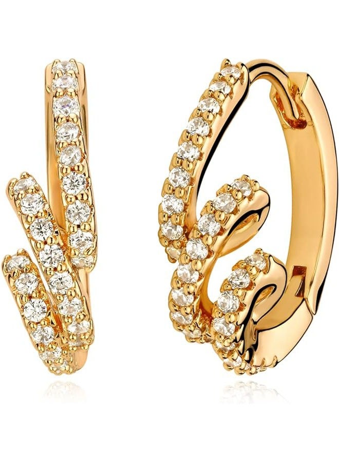 Mevecco Women Huggie Earrings Gold Hoop Sleeper 14K Gold Filled Small Simple Handmade Hypoallergenic Everyday Jewelry - Image 1