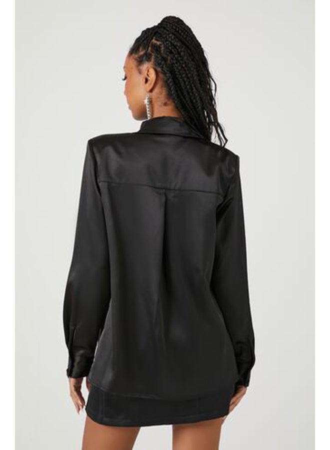 FOREVER 21 قميص ساتان بأزرار أمامية - Image 3