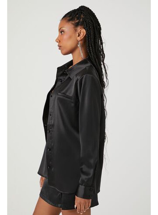 FOREVER 21 قميص ساتان بأزرار أمامية - Image 2