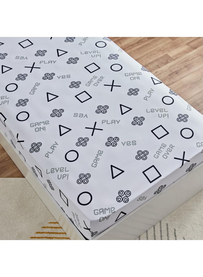 Home Box Gaming Gamer Microfibre Single Fitted Sheet - 90x200+25 cm  - Image 3