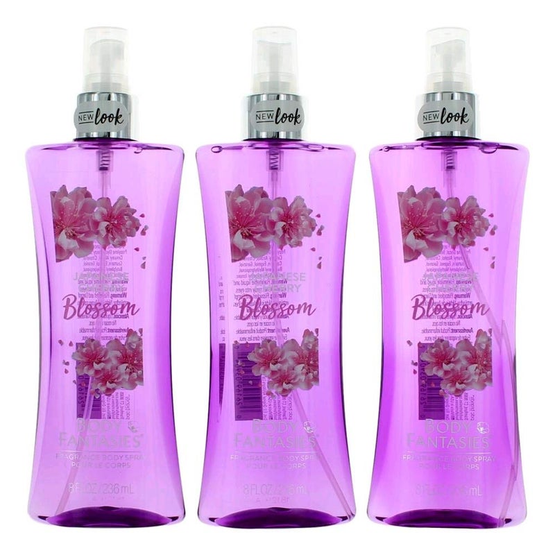 Parfums de Coeur Japanese Cherry Blossom by Body Fantasies, 3 Pack 8oz Fragrance Body Spray women