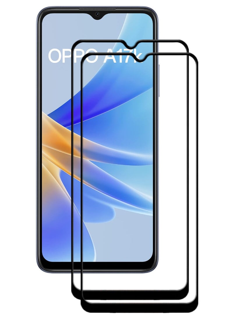 ACLIX 2 Pieces Antistatic ESD Dustproof Premium Quality High Definition Tempered Glass Screen Protector Designed For Oppo A17k - Image 1